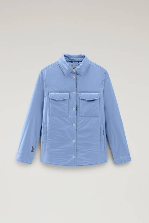 Padded Overshirt in Recycled Pertex Quantum Blue photo 2 | Woolrich