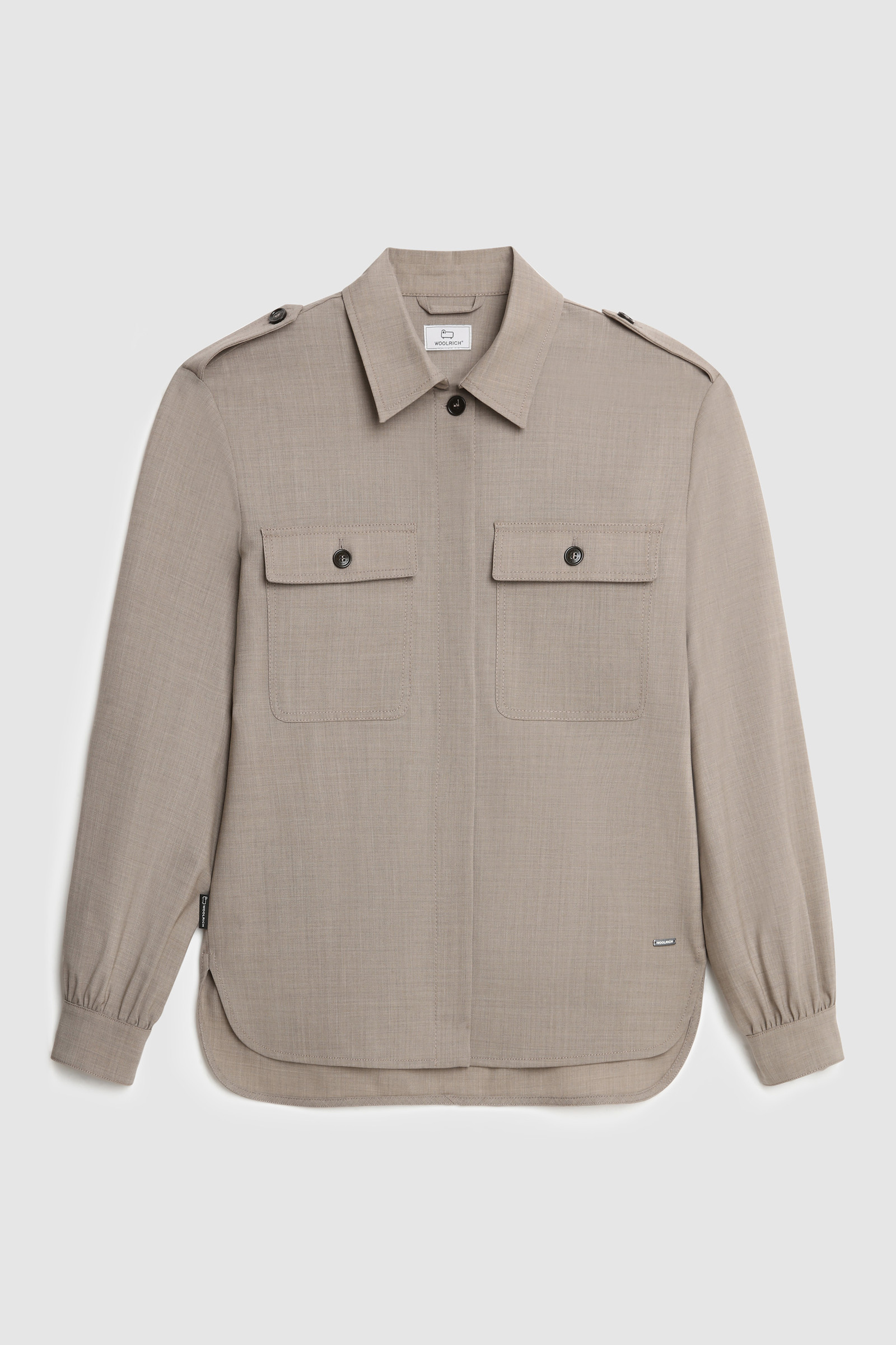 Overshirt aus leichter Merinowolle