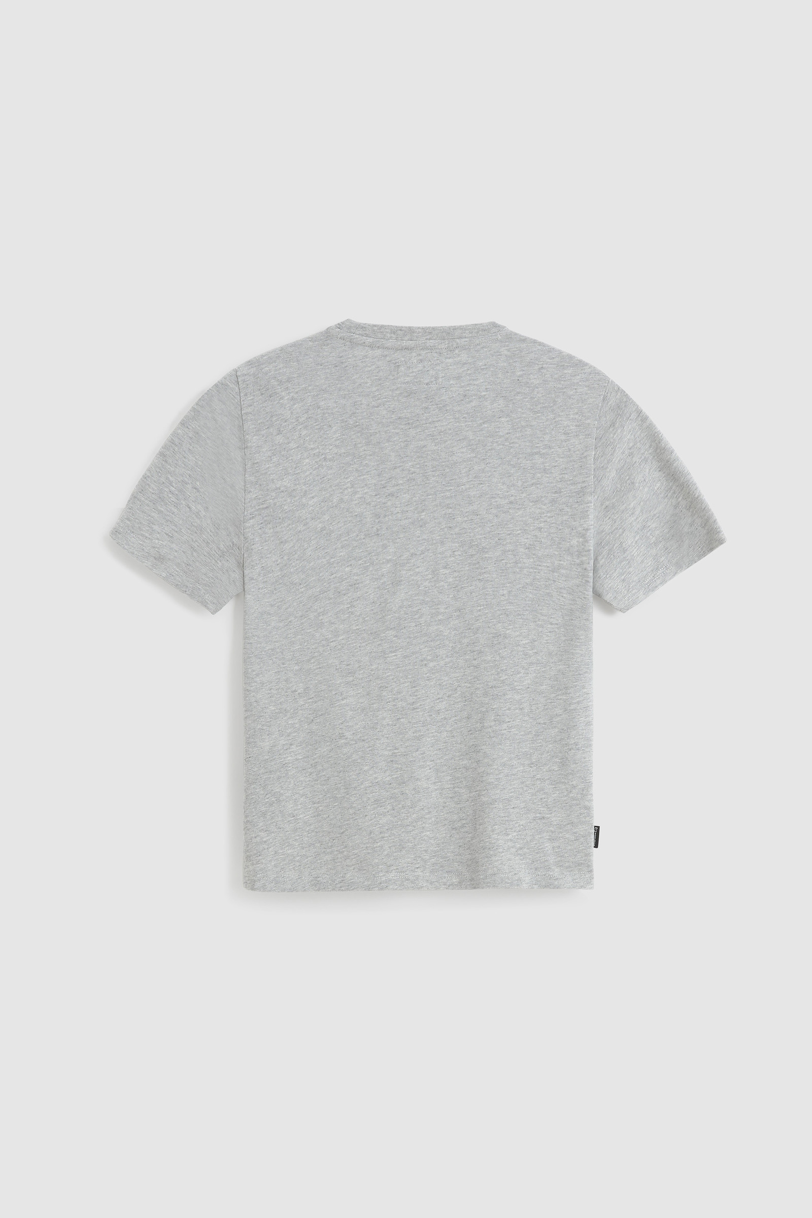 Boy's Organic Cotton Tee with Logo Grey photo 2 | Woolrich