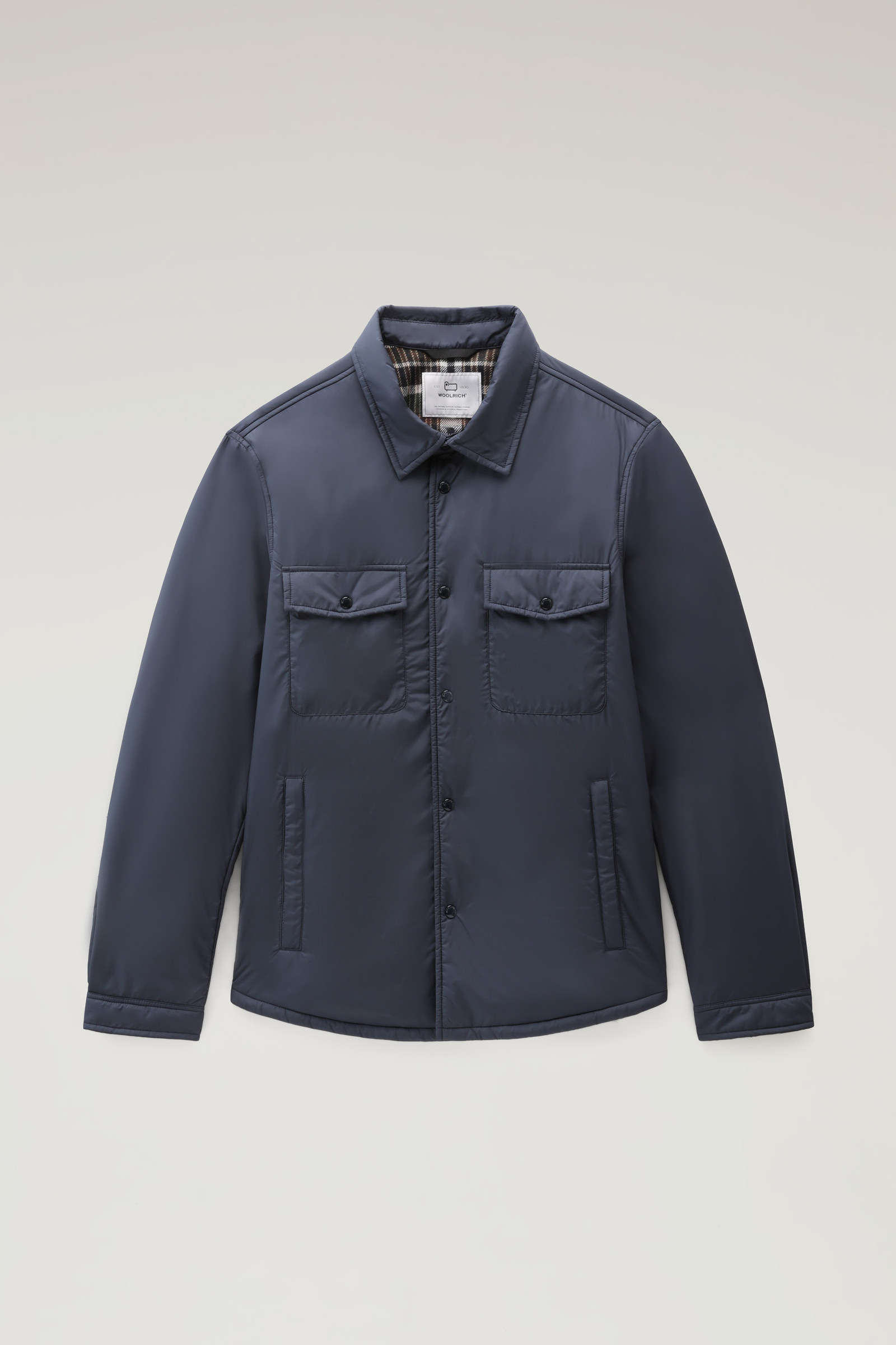 Giacca a camicia imbottita Alaskan in microfibra blu photo 5 | Woolrich