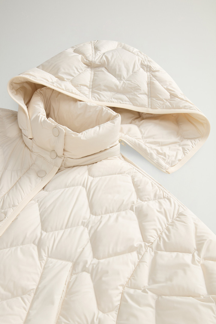 Veste façon cape Heritage en microfibre à capuche amovible Blanc photo 7 | Woolrich