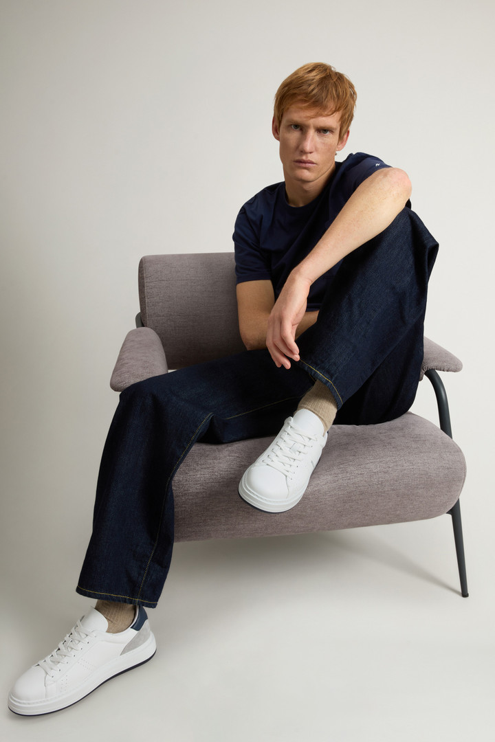 Leather Arrow Sneakers with Suede Insert White photo 7 | Woolrich