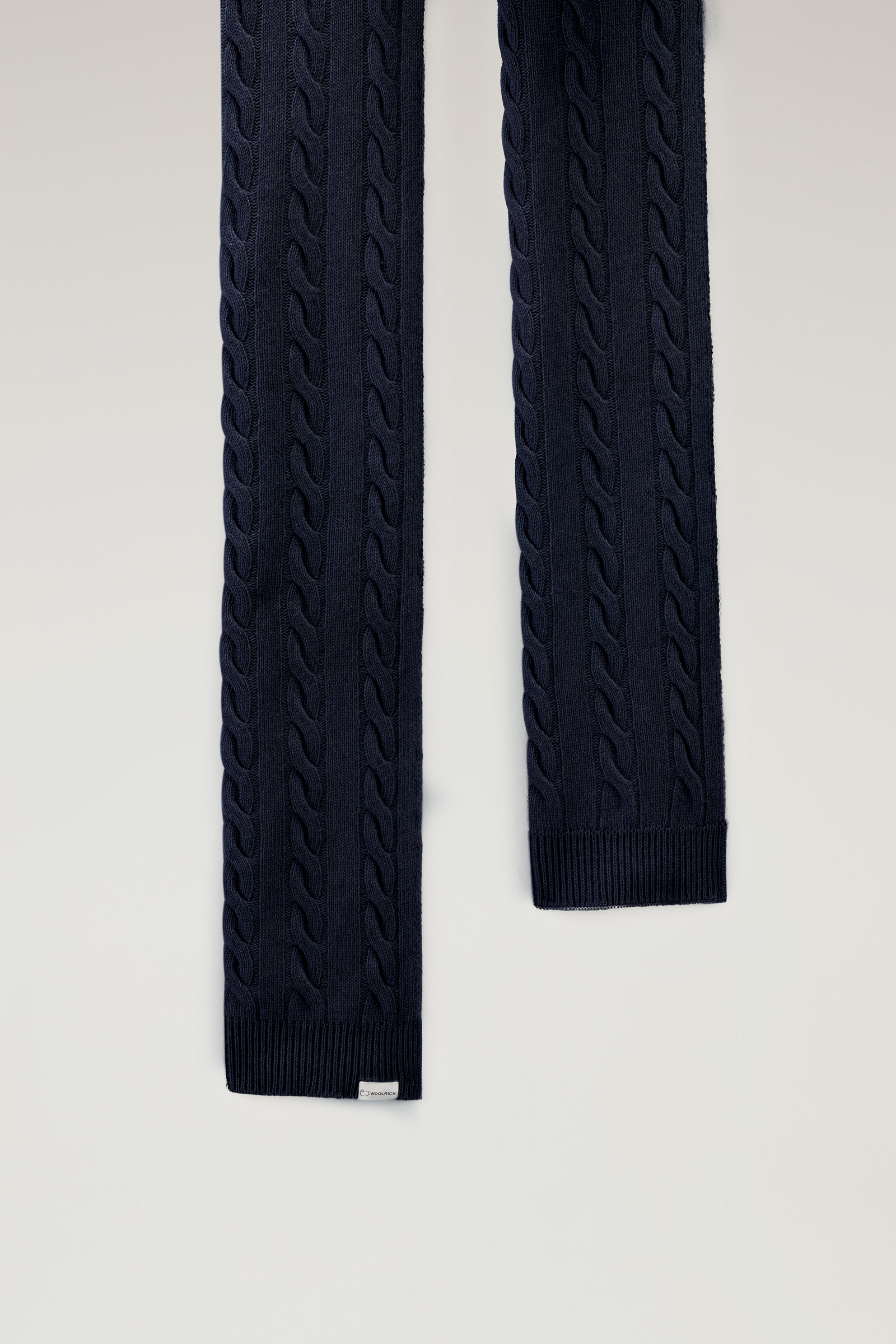 Garment-Dyed Cable-knit Scarf Blue photo 2 | Woolrich