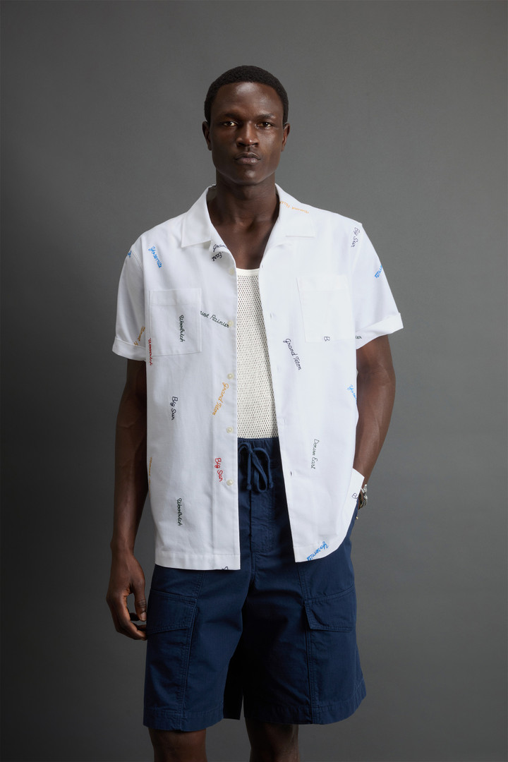 Pure Cotton Shirt with Embroidery by Todd Snyder White photo 1 | Woolrich