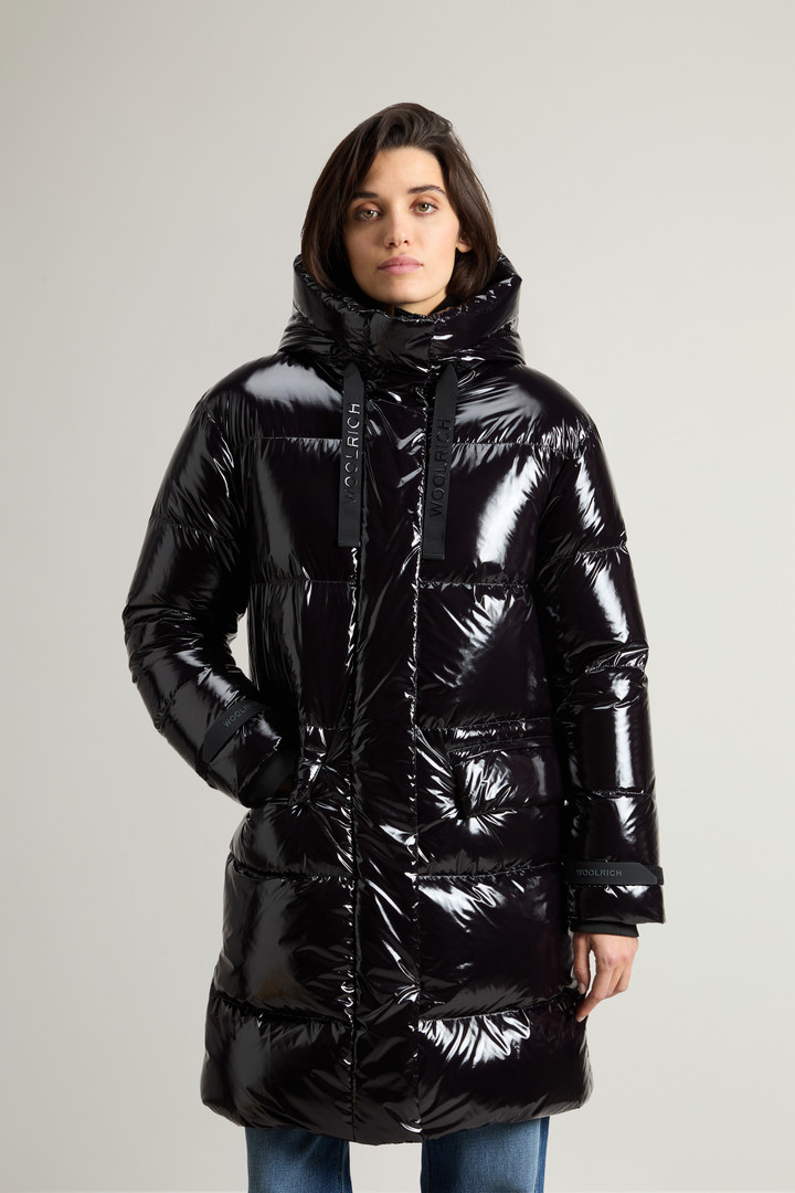 Steppparka aus glänzendem Nylon Schwarz photo 1 | Woolrich