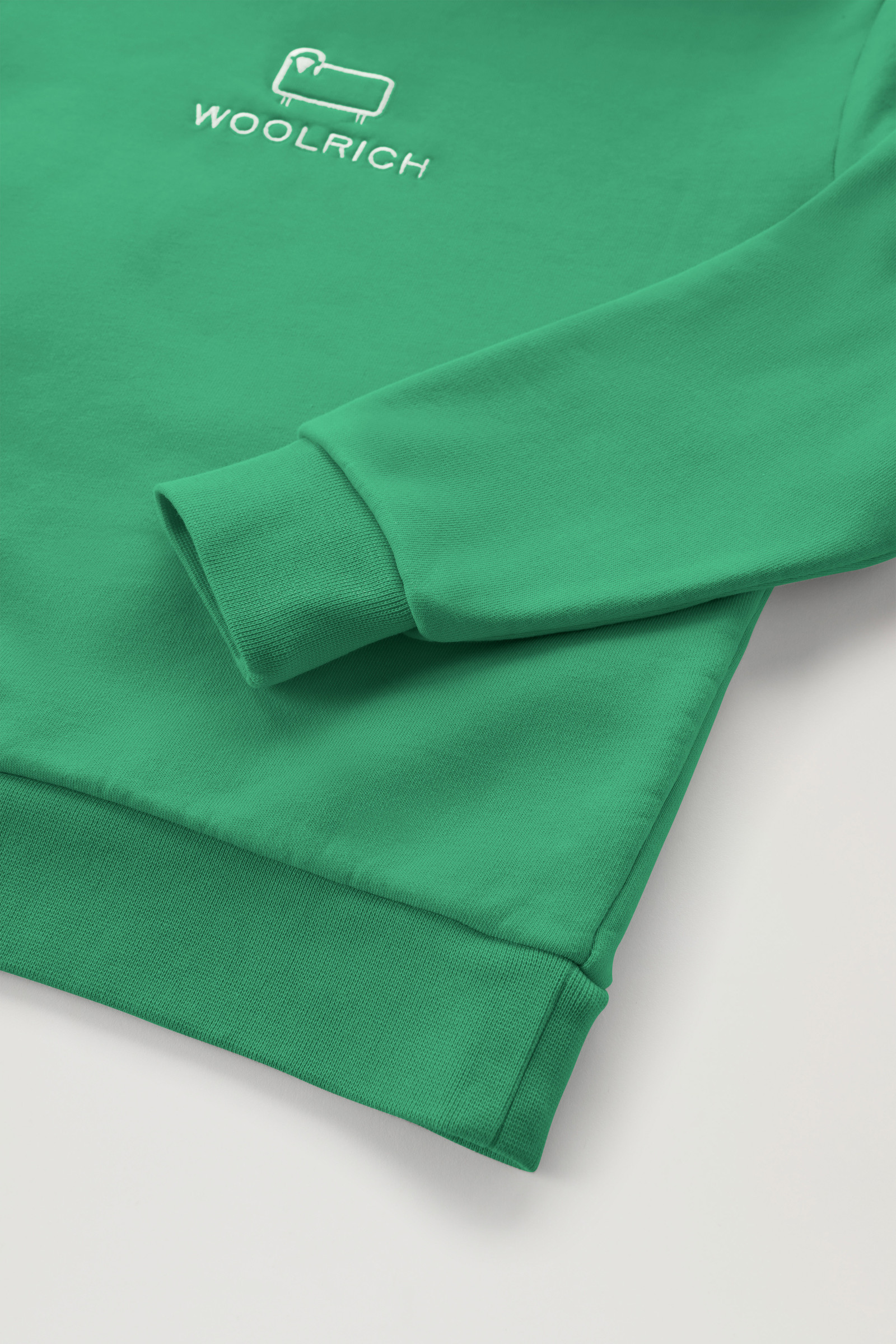 Boys' Logo Hoodie in Fleece Green photo 5 | Woolrich