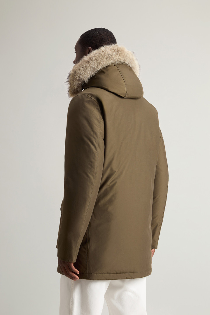 Arctic Parka in Ramar Cloth with Detachable Fur Trim Green photo 3 | Woolrich