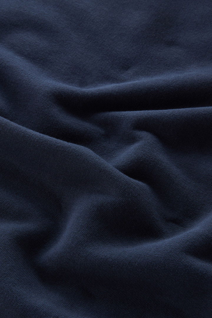 Sweat-shirt en coton mélangé à capuche et logo brodé Bleu photo 8 | Woolrich