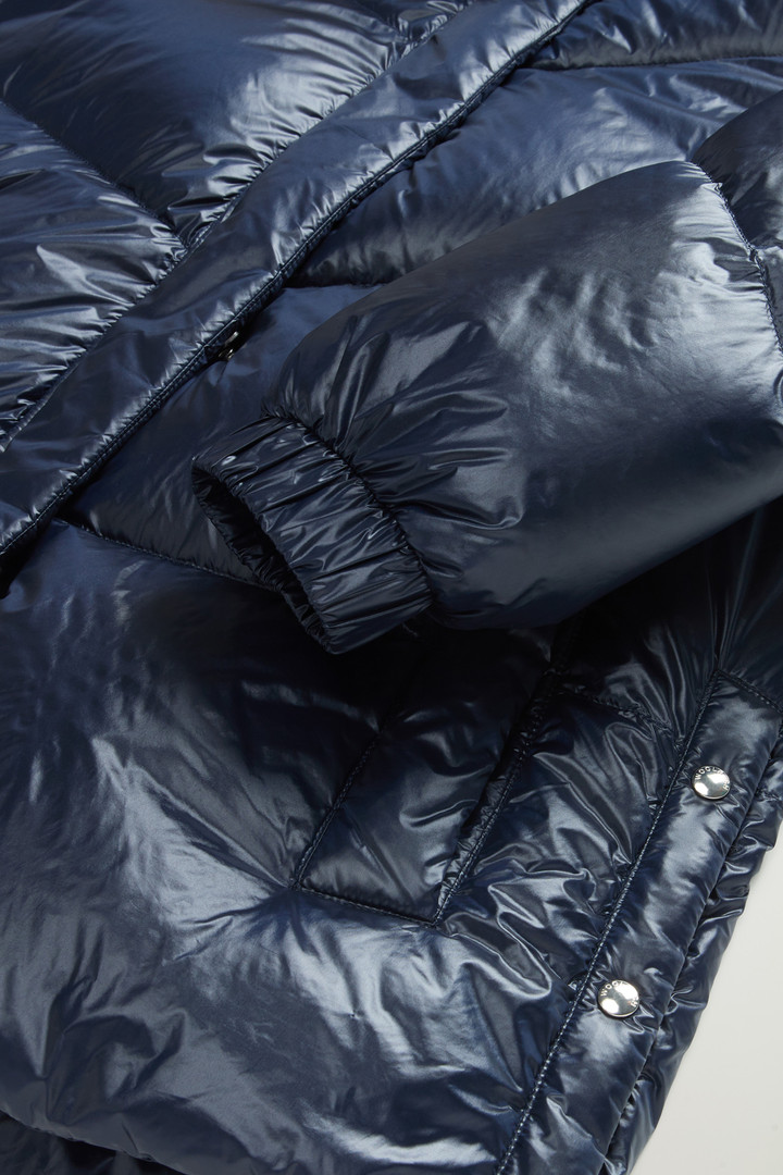 Aliquippa Down Jacket in Glossy Nylon Blue photo 8 | Woolrich