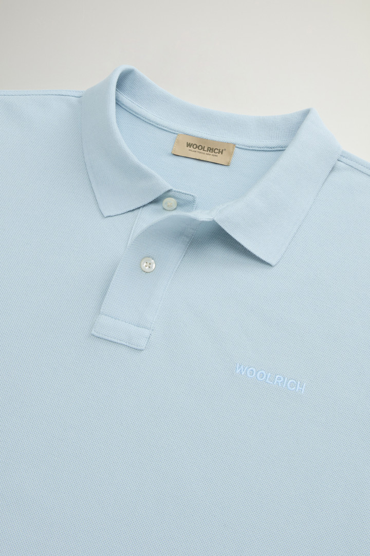 Pure Cotton Pique Polo Blue photo 6 | Woolrich