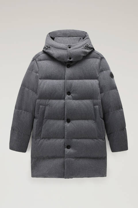 Luxe lange Parka van Vitale Barberis Canonico wol Grijs photo 2 | Woolrich