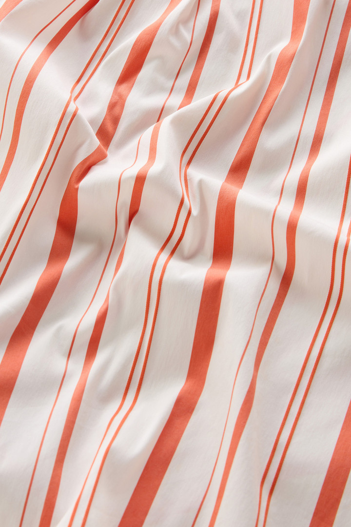 Striped Cotton Fleece Poplin Shirt White photo 8 | Woolrich