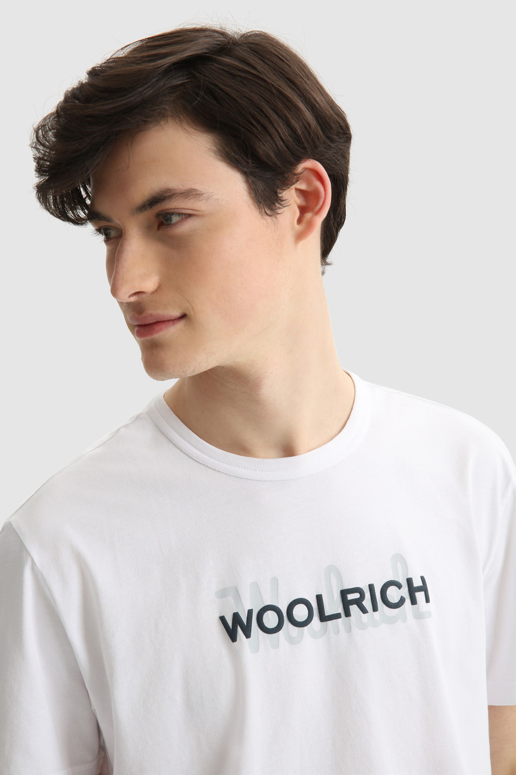 Katoenen T-shirt met macro logo