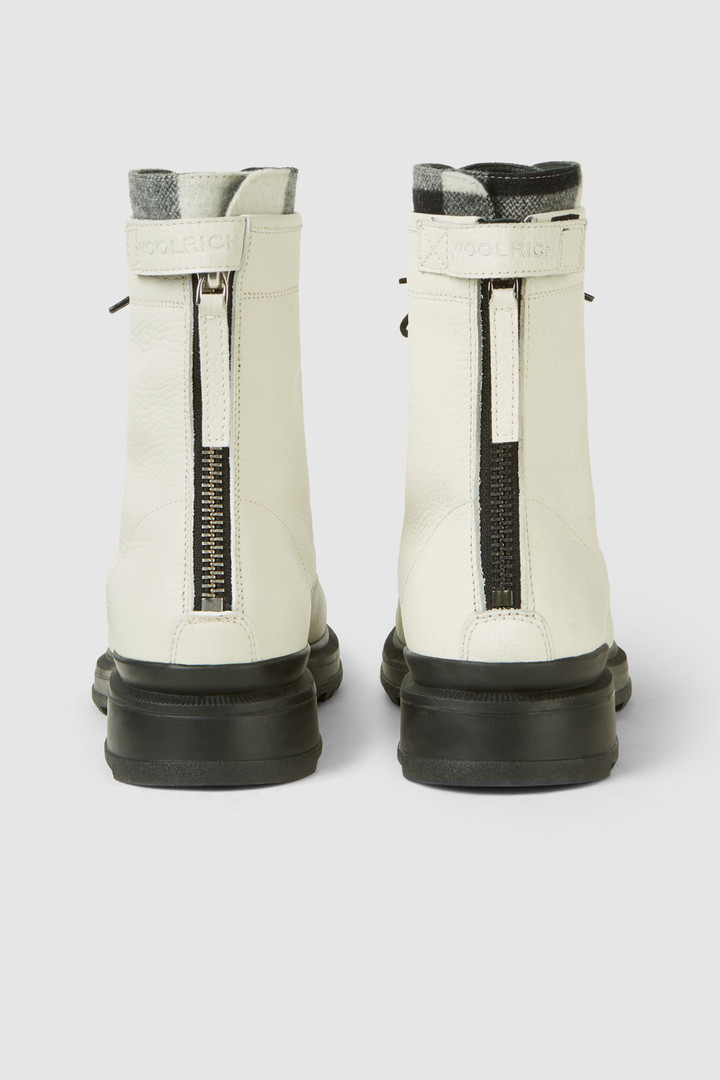 Work boot with check pattern