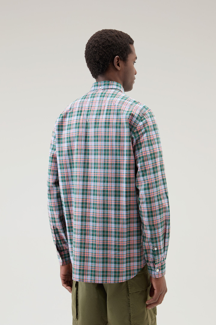 Madras-Shirt aus reiner karierter Baumwolle Grün photo 3 | Woolrich
