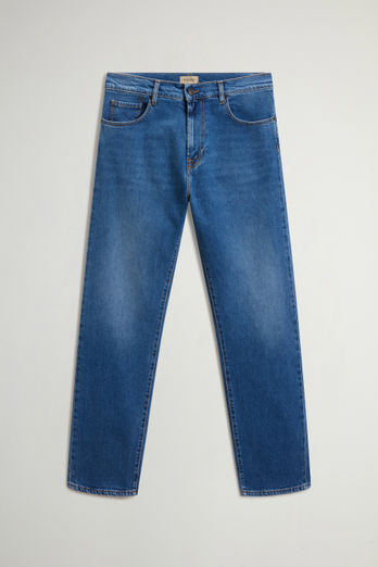 Contemporary Five-Pocket Jeans in Stretch Cotton Denim Blue photo 1 | Woolrich