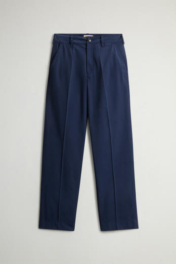 Stückgefärbte Chinohose aus reiner Baumwolle Blau | Woolrich