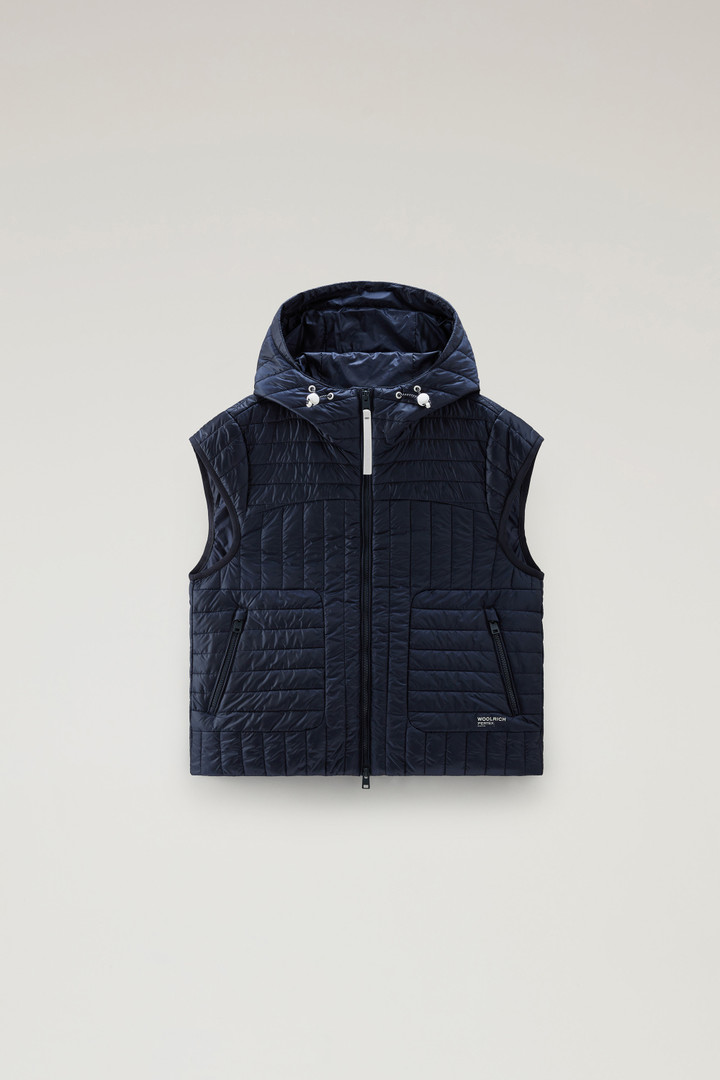 Quilted Hooded Vest in Recycled Pertex Quantum Blue photo 5 | Woolrich
