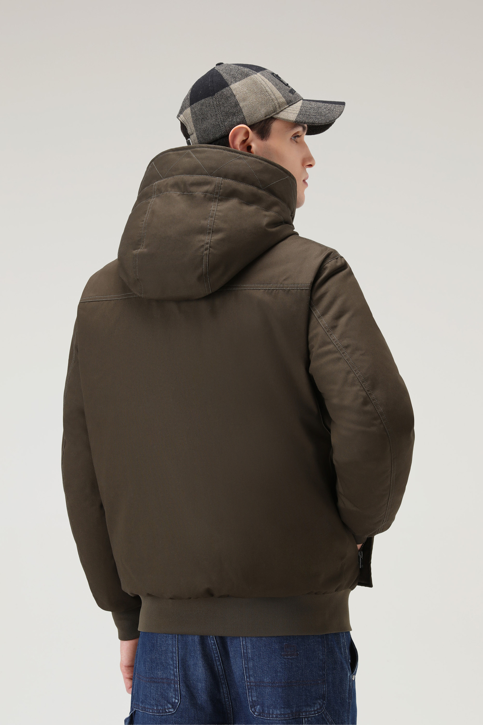 Byrd Down Short Hooded Jacket Green photo 3 | Woolrich