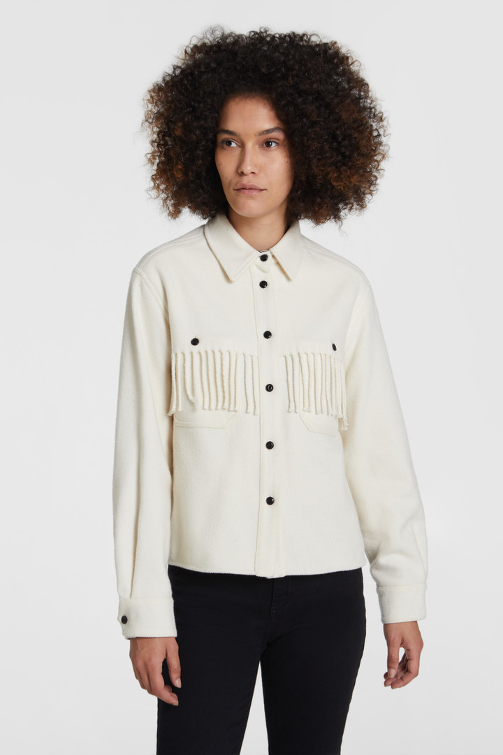 Stag overshirt with fringes