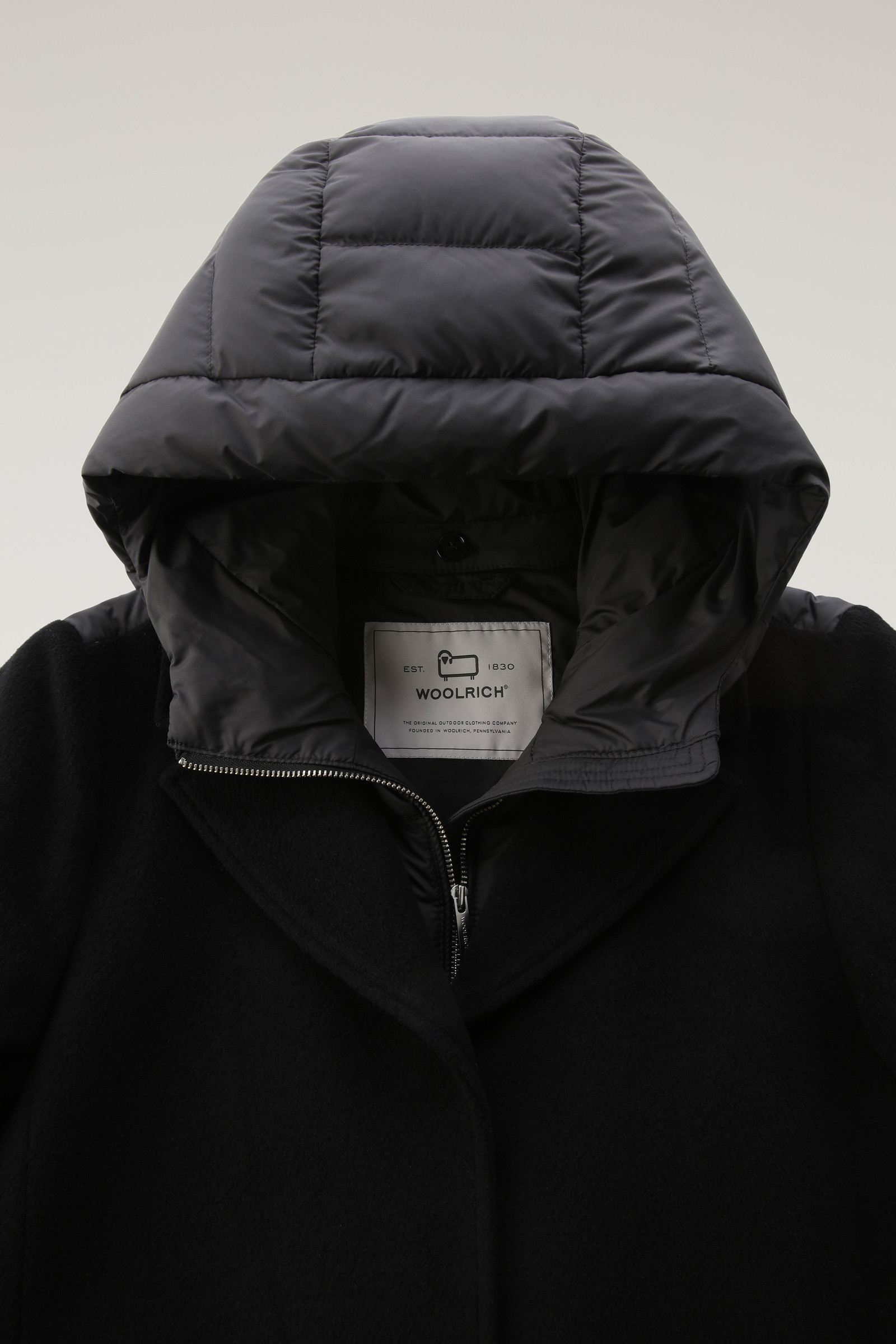 Kuna Parka in Wool and Cashmere Blend Black photo 6 | Woolrich