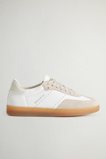 Sneakers Swing Court aus Leder mit Besätzen aus Wildleder Weiß | Woolrich