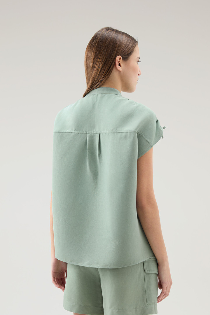 Blusa in misto lino Verde photo 3 | Woolrich