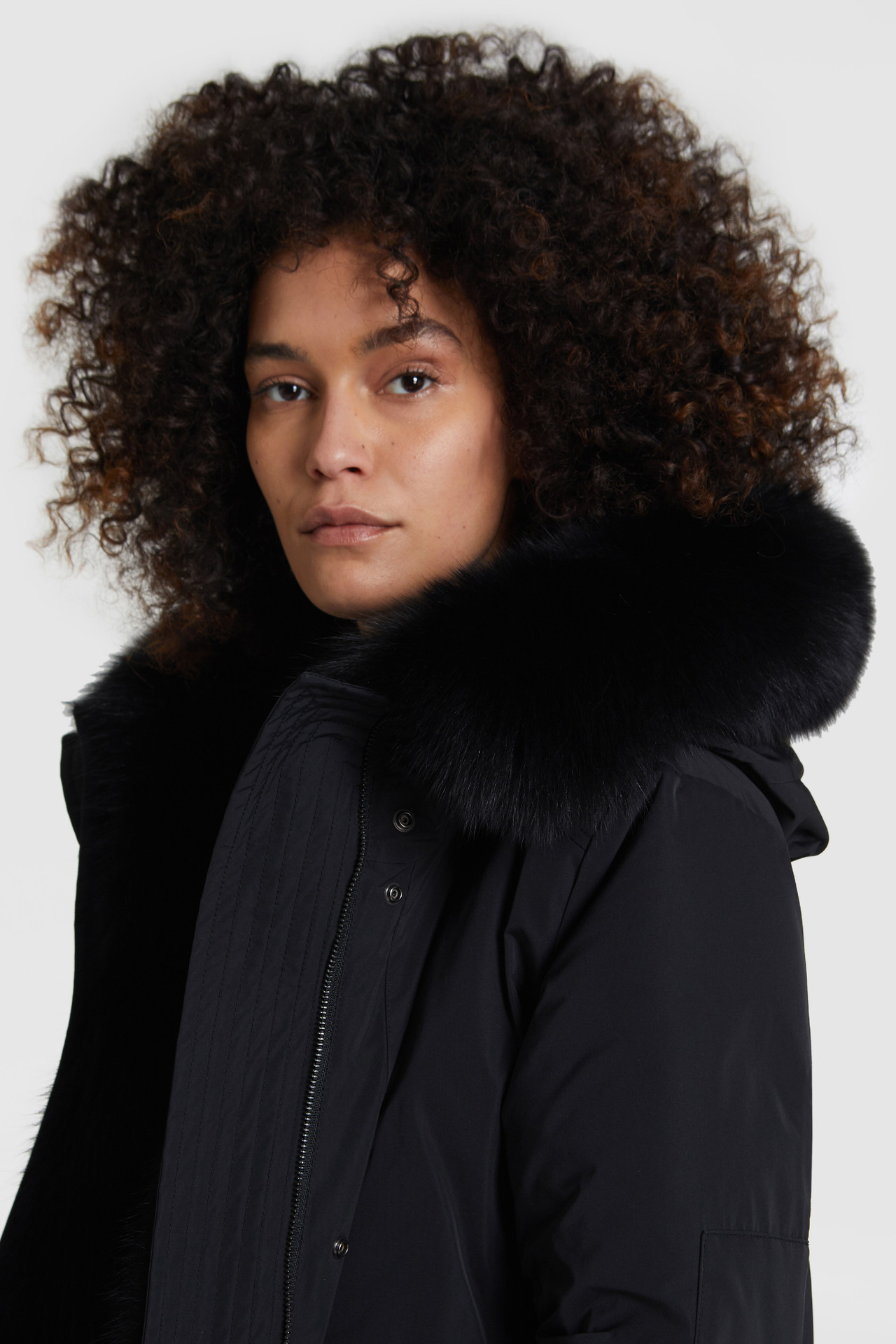 Military Parka Pelliccia Volpe