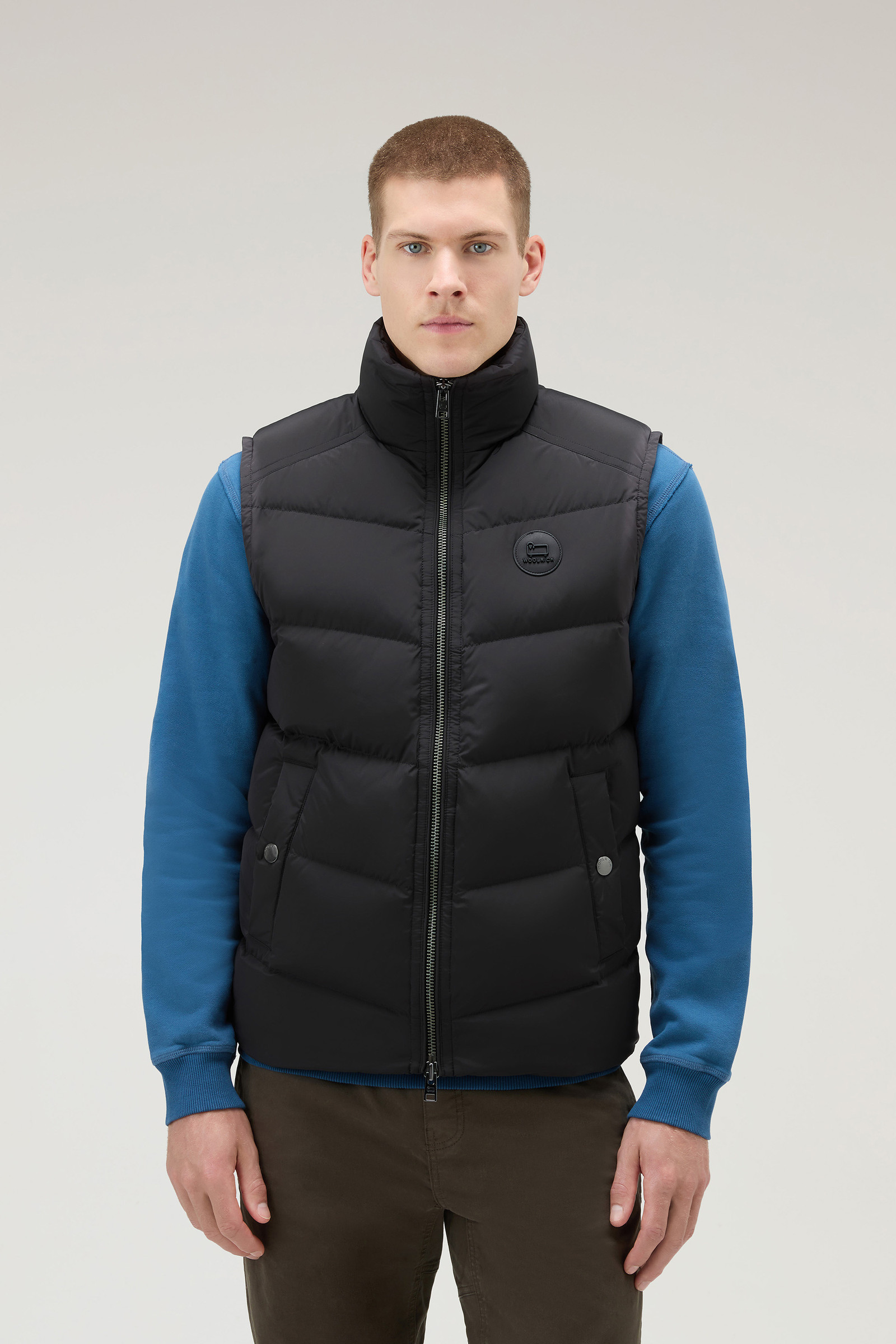Men's Premium Padded Vest in Stretch Nylon Black | Woolrich USA