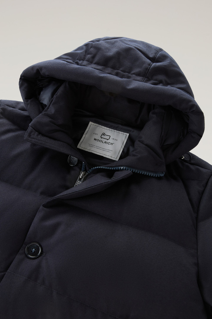 Long Parka in Vitale Barberis Canonico Virgin Wool Flannel Blue photo 2 | Woolrich