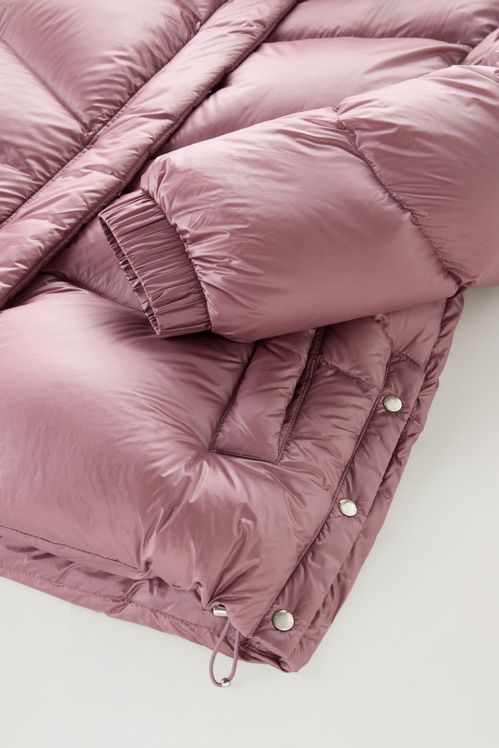 Aliquippa Down Jacket in Glossy Nylon Pink photo 4 | Woolrich