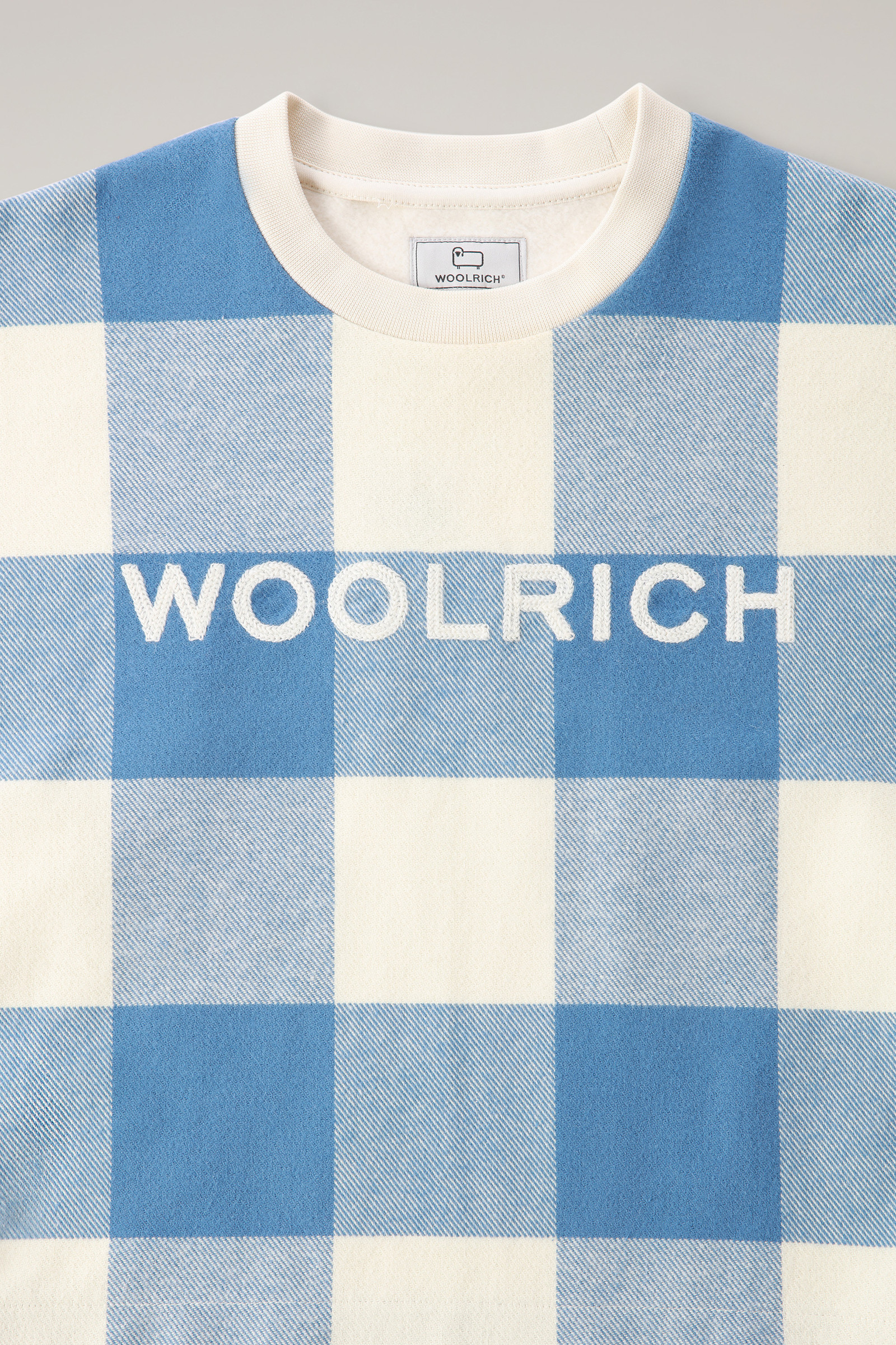 Girls' Buffalo Check Sweatshirt in Cotton Beige photo 6 | Woolrich