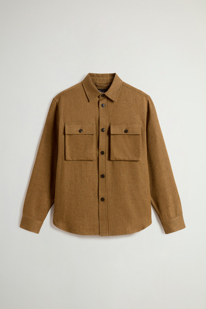 Overshirt aus einer Mischung aus Leinen, italienischer Schurwolle und Kaschmirwolle by Todd Snyder Beige photo 5 | Woolrich