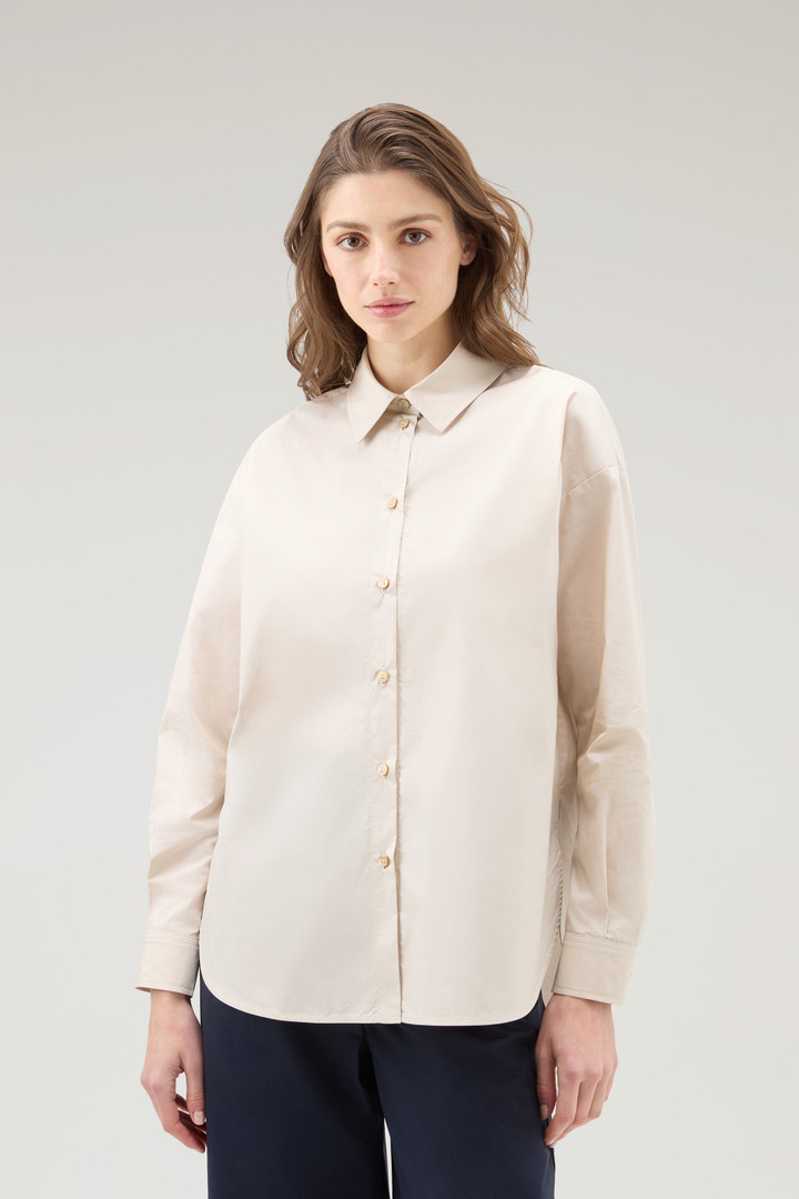 Poplin Shirt in Pure Cotton Beige photo 1 | Woolrich