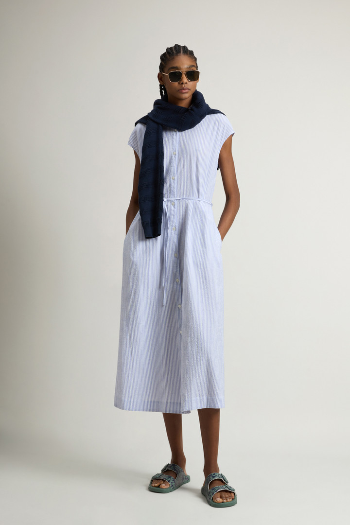 LONG SHIRT DRESS Blue photo 2 | Woolrich