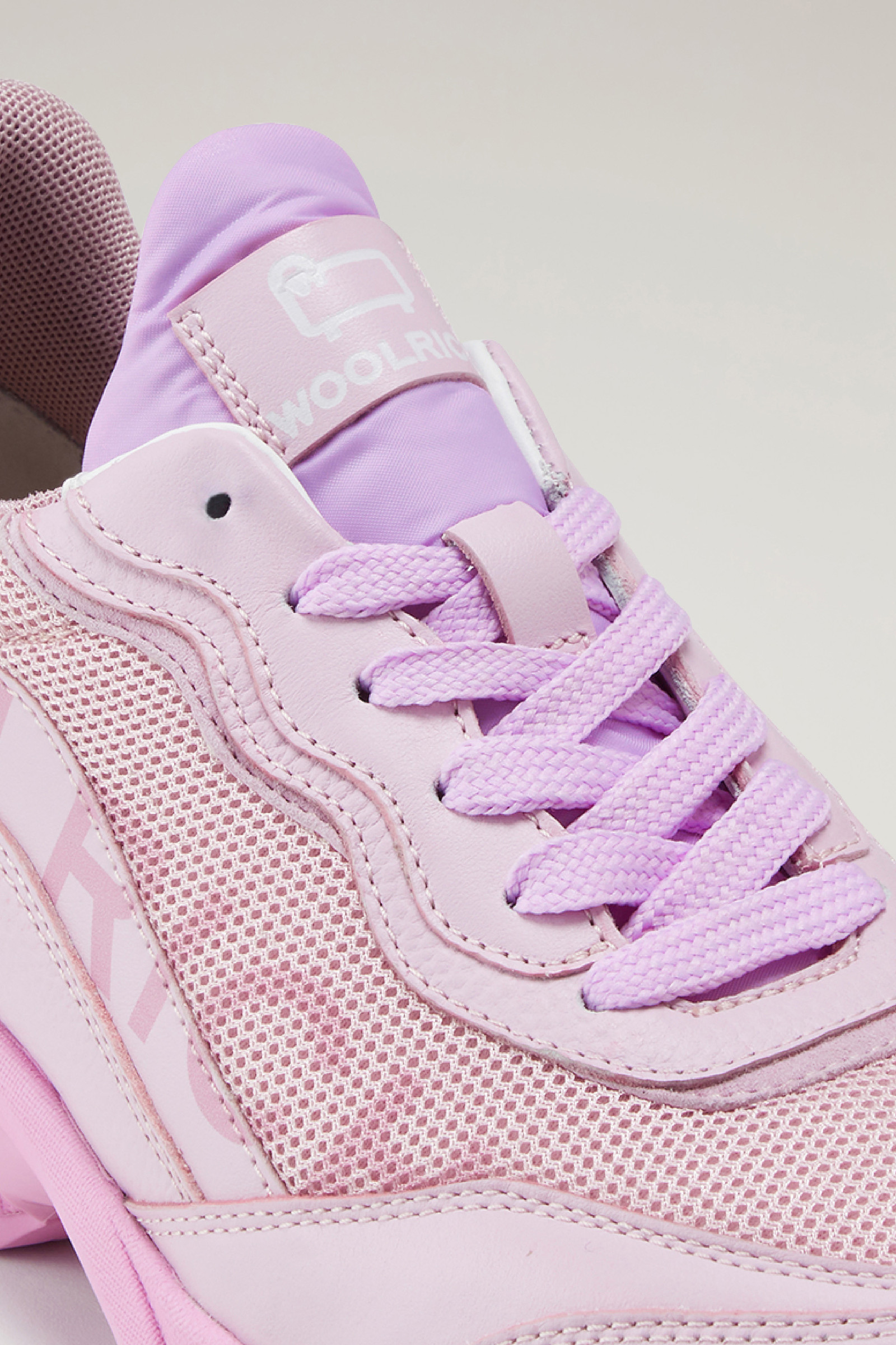 Tech Sneakers aus Veloursleder und gewalktem Leder rosa photo 5 | Woolrich