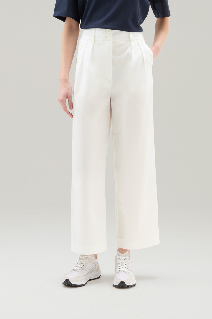 Pantaloni in popeline di puro cotone Bianco photo 1 | Woolrich