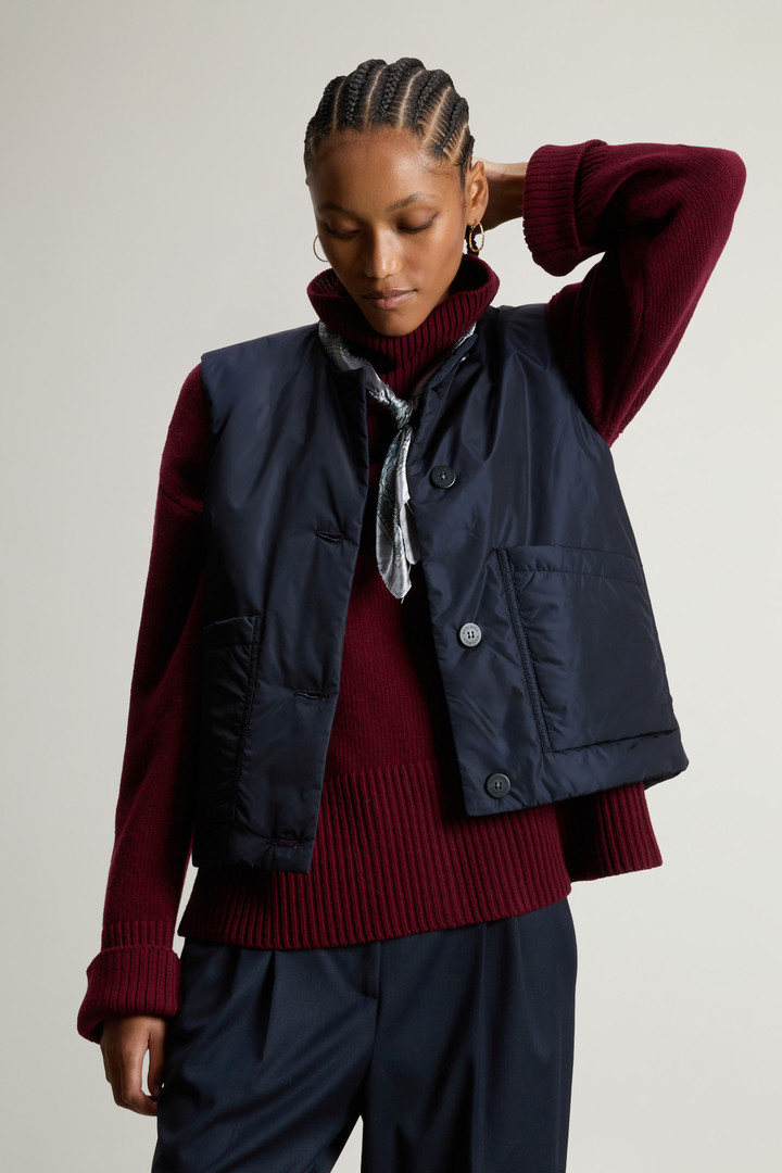 Crewneck Nylon Vest Blue photo 3 | Woolrich