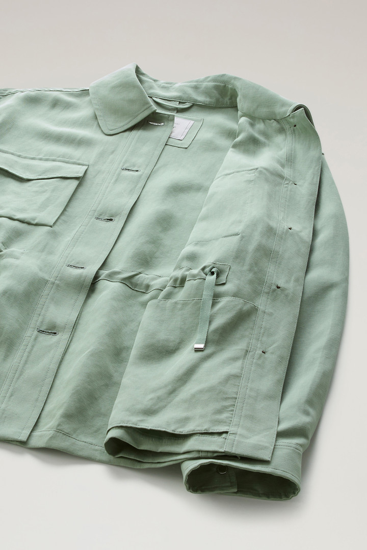 Overshirt in Linen Blend Green photo 8 | Woolrich