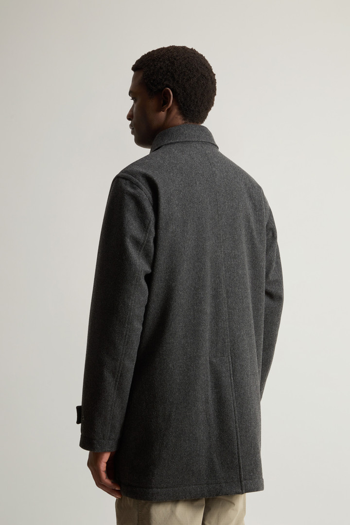 Coat in Loro Piana Italian Pure Virgin Wool Fabric Gray photo 3 | Woolrich