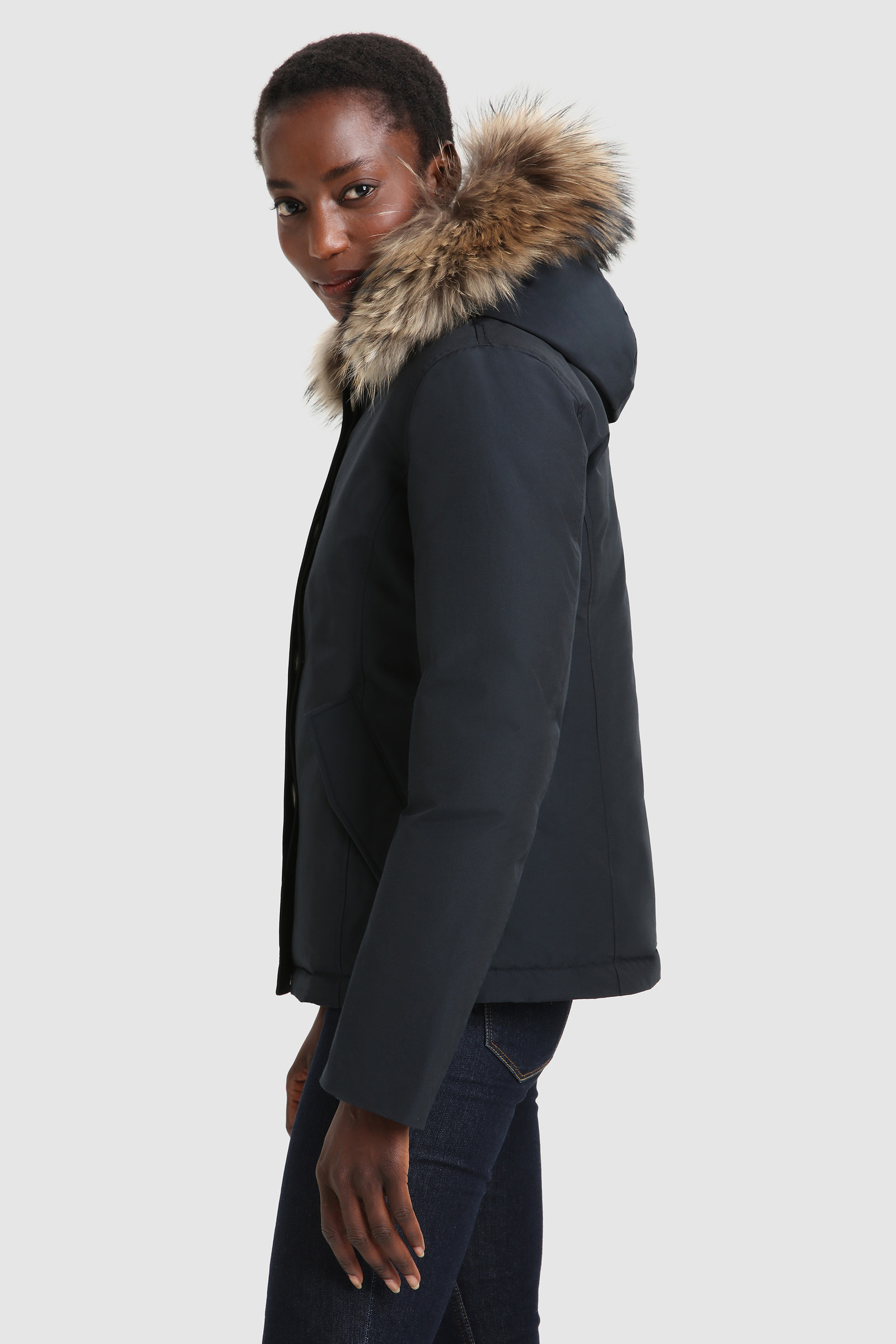 Short Arctic Parka with Removable Fur Blue photo 3 | Woolrich