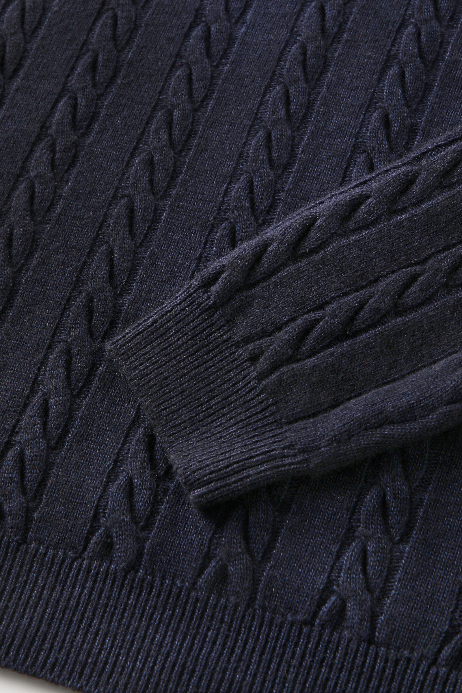Unisex Garment-Dyed Aran Sweater Blue photo 7 | Woolrich