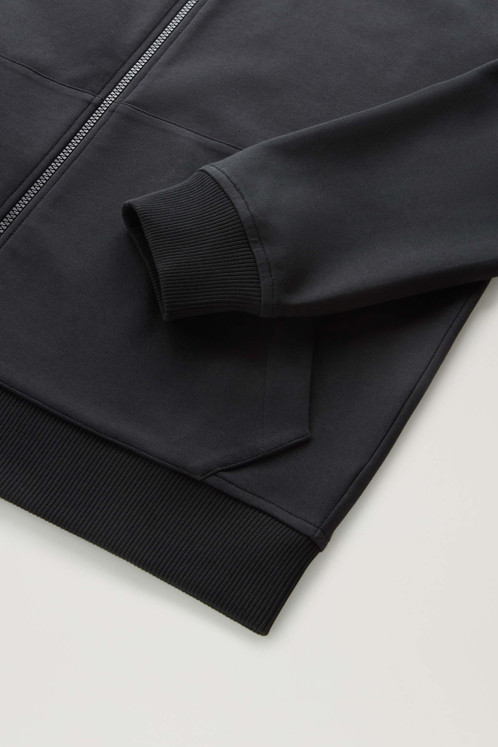Interlock Sweatshirt in Stretch Cotton Blend Black photo 8 | Woolrich