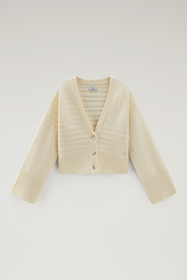 Pure Cotton Cardigan with Buttons White photo 5 | Woolrich