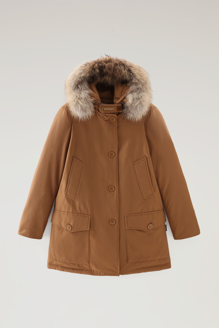 Women's Boulder Parka in Ramar Cloth with Hood and Detachable Faux Fur Trim  blue | Woolrich US