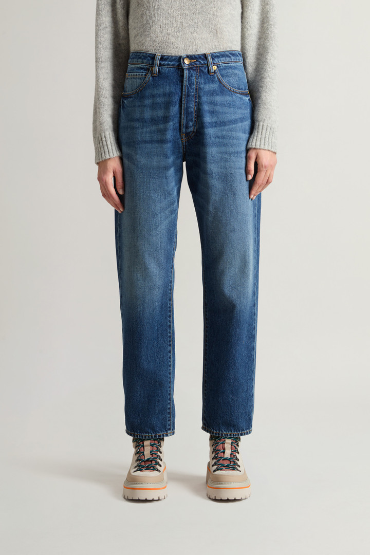 Stückgefärbte Hose aus Denim Blau photo 2 | Woolrich