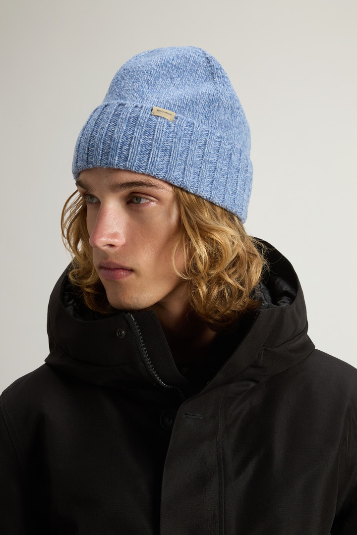 Berretto in pura lana mouliné Blu photo 4 | Woolrich