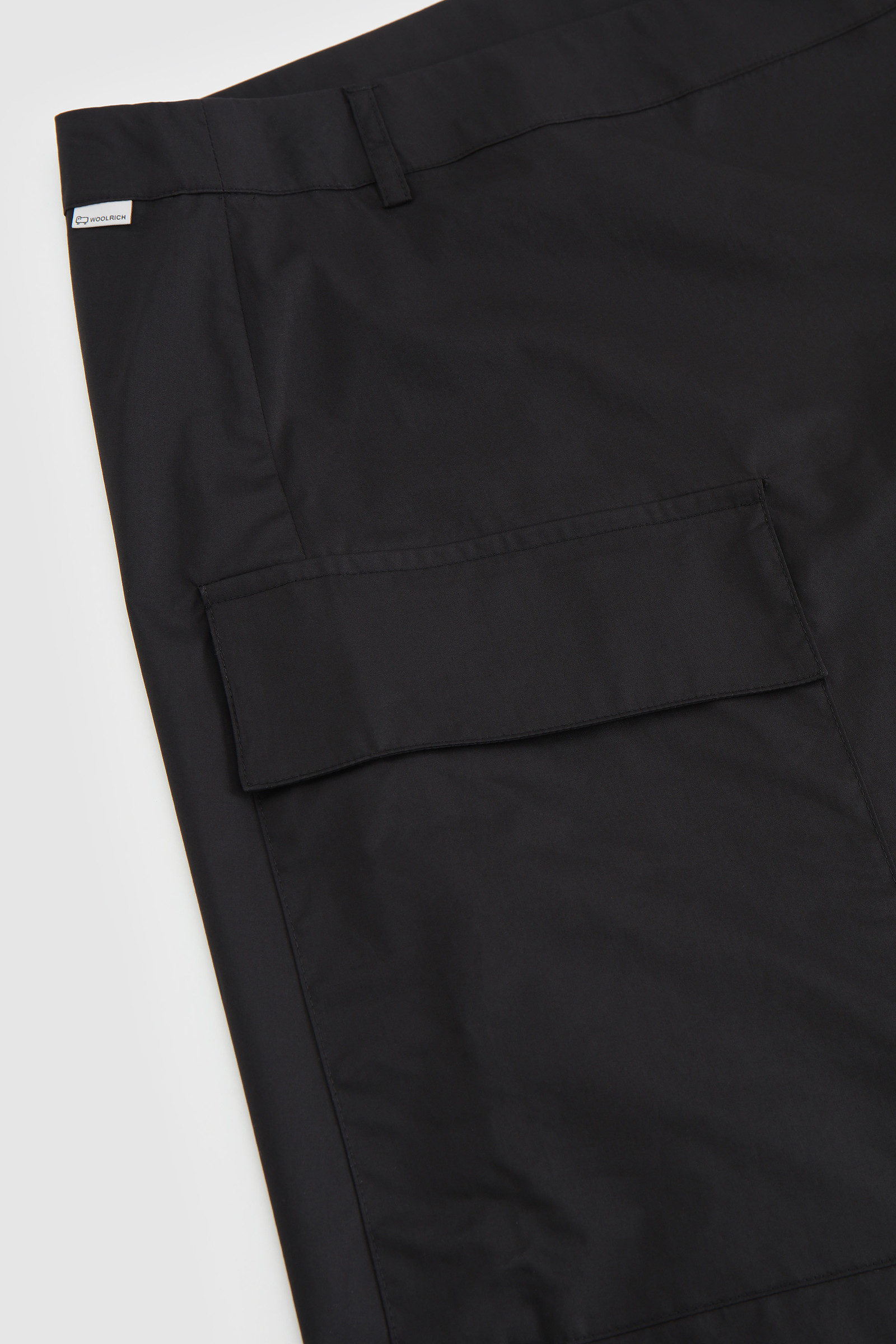 Wrap Skirt in Pure Cotton Poplin Black photo 6 | Woolrich