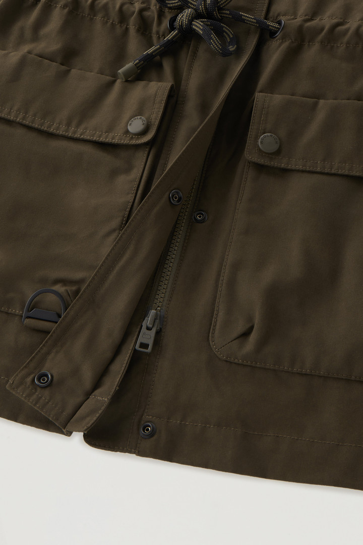Utility Jacket in Soft Eco Ramar with Hood Green photo 10 | Woolrich