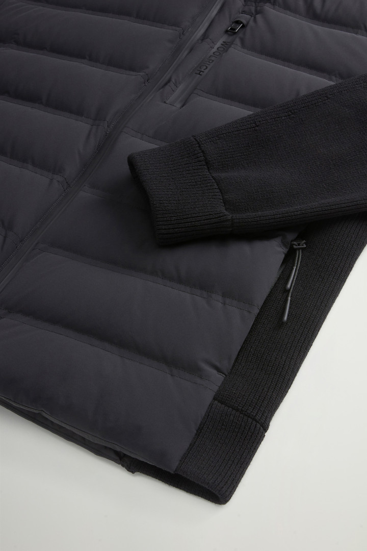 Bering Hybrid Jacket in Stretch Nylon with Matte Finish Black photo 8 | Woolrich